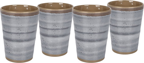 Bo-camp - beker - halo - grijs - 4 stuks