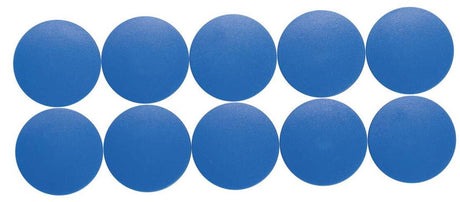 Maul magneet rond 10 stuks 0,8 kg kunststof ferriet bruchsicher erodiert lackiert ø 3.2 x 0.96 cm blauw