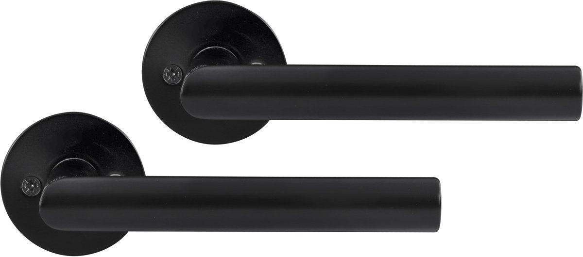 Differnz amsterdam deurkruk - rond rozet - blind - slim - zwart
