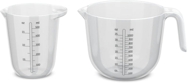 Mepal maatbekerset 2-delig chef it - maataanduiding - vaatwasmachinebestendig - bakspullen - transparent