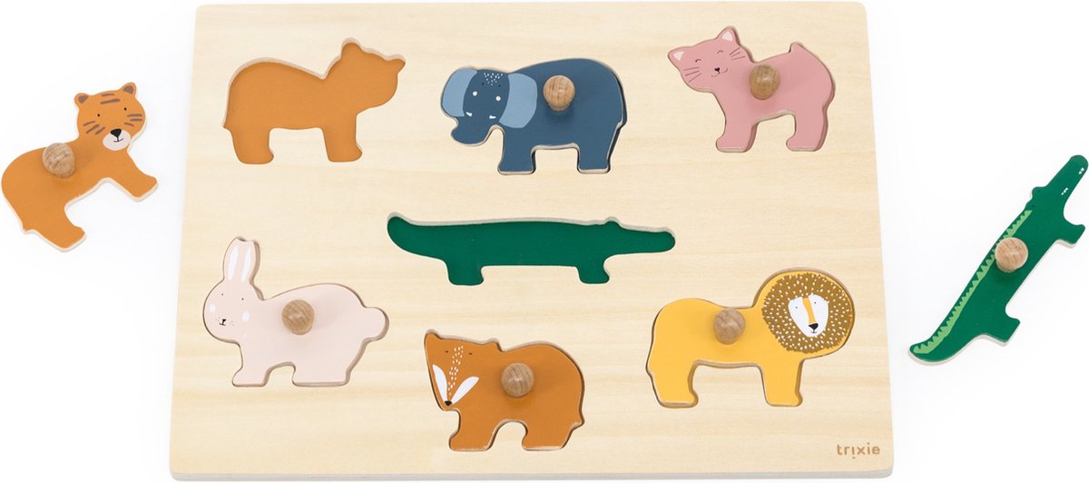 Trixie Holz-Studenpuzzle Tiere, 7-tlg.