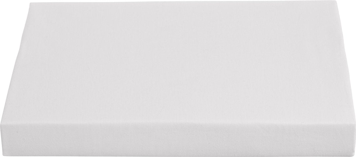 Ambiante cotton split topper hoeslaken white 180x200 cm 100% katoen