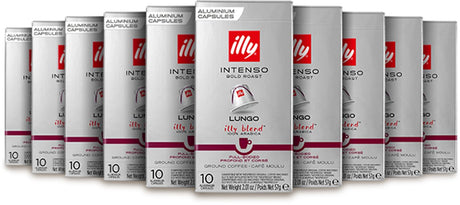 Illy Lungo Intenso Kaffeetassen – Intensität 7 9 – 10 x 10 Kapseln