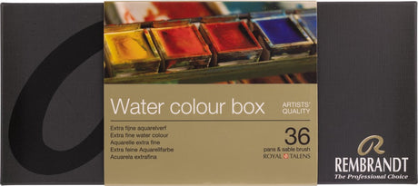 Rembrandt aquarelverf metalen set | 36 napjes + penseel