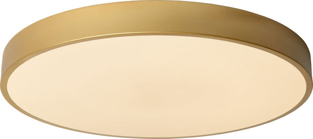 Lucide unar - plafonnière (plafondlamp) - ø 49,5 cm - led 3 stepdim (memory) - 1x36w 2700k - mat goud messing