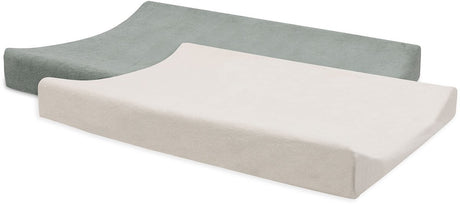 Jollein aankleedkussenhoes - 50x70cm - badstof - sea green ivory - 2 stuk