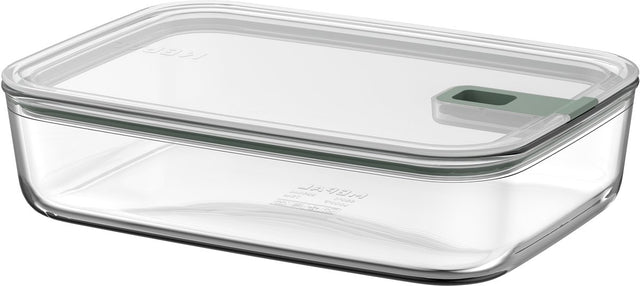 Mepal glazen vershouddoos easyclip - 2.25 l - glazen vershoudbakjes met schuifsluiting - geschikt voor magnetron. (stoom)oven. koelkast en vriezer - nordic sage