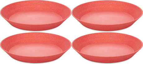 Koziol tiefer Teller, 24 cm, 4er-Set, Bio, Naturkoralle - | Platte verbinden