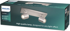 Philips led philips runner opbouwspot - 2-lichts - aluminium