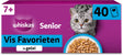 Whiskas Katzenfutter – Senior 7+ – Fischauswahl in Gelee – 40 x 85 g