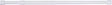 Differnz round douchestang - om vast te klemmen - aluminium veredeld - 75 x 125 cm - wit