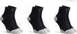 Rogelli core dames en heren 3 pack hardloopsokken - zwart grijs