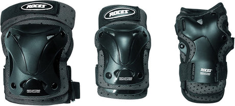 Roces – belüfteter Schlittschuhschutz 3er-Pack – Kinderschutz – Schwarz – Größe S