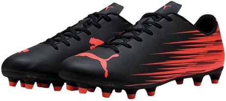 Puma Attacanto II FG AG Unisex-Sportschuhe - Schwarz-Glühendes Rot