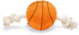 Beeztees Basketball mit Seil – Hundespielzeug – Plüsch – Orange – 27 x 13 x 13 cm