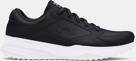 Under armour ua edge lthr-blk heren sportschoenen - zwart - wit