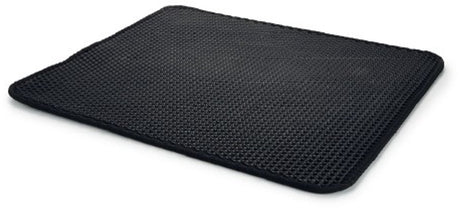 Beeztees kattenbakmat dubbel - kattenbak - zwart - 60x50x1 cm