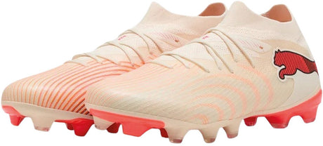 Puma future 9 match fg ag unisex sportschoenen - sugared almond- white-ultra red- black
