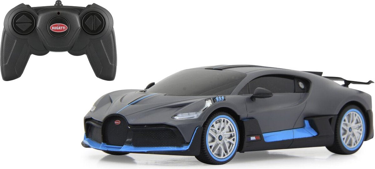 Jamara RC-Fahrzeugauto – 402111 RC-Sportwagen Bugatti Divo – Schwarz – 2,4 GHz RC-Modell fertig – 1:24 gesteuertes Auto