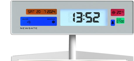 Newgate Supergenius – LCD-Wecker – Weiß