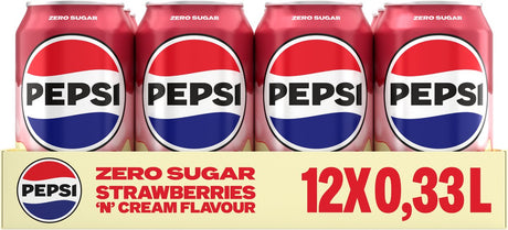 Pepsi-Leckereien - Erdbeercreme - 12 x 330 ml - Vorteilspack