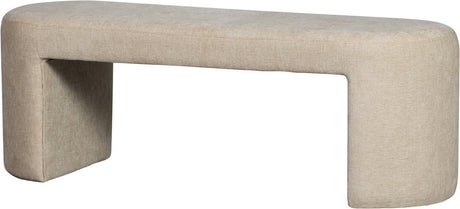 Woood jacob bankje - chenille - naturel - 46x130x46
