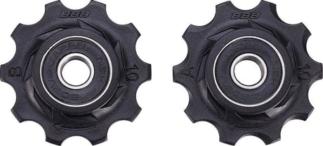 Bbb cycling derailleurwieltjes shimano, campagnolo sram - 7-speed, 8-speed, 9-speed, 10-speed - duurzaam - zwart - 10t - rollerboys bdp-01