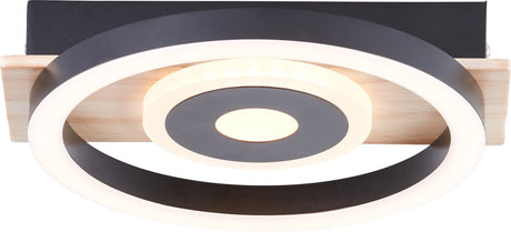 Brilliant maureen - Deckenleuchte - LED 22w - 3000k - Schwarz - Holz