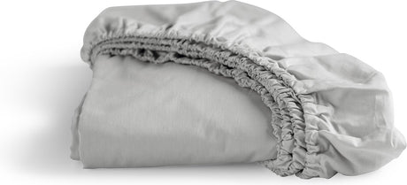 Cinderella - Weekend - Spannbettlaken - Boxspring geeignet - 100 % Baumwolle - 90x200 cm - bis 25 cm Matratzenhöhe - Hellgrau