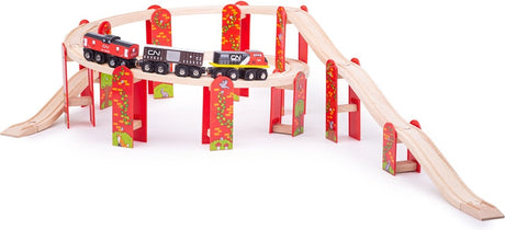Bigjigs Holzschienen – Viadukt-Erweiterungsset, 27-tlg.