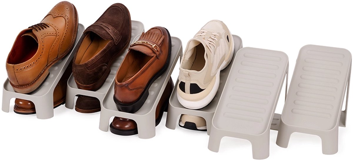 Joseph joseph schoenen stapelaar 6 stuks - grijs - anti-slip