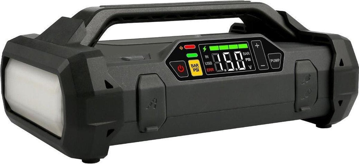 Lokithor Starthilfe ja301 – 2000a 12 V – Luftkompressor – Powerbank – LED-Taschenlampe – für Auto, Motorrad, Boot, SUV