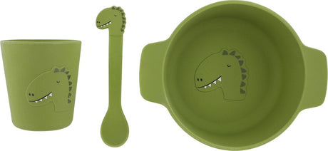 Trixie Silicon Baby Eetset - Mr. Dino