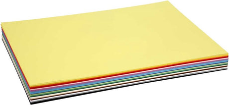 Colortime-Farbkarton, A2, 420 x 600 mm, 180 g, verschiedene Farben, 20 Blatt sortiert