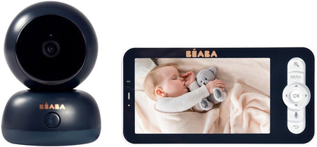 Béaba zen Premium Video-Babyphone – 360° Full HD mit Nachtsicht – wiederaufladbar + großer 720p HD-Bildschirm – Reichweite ±300 m – Nachtblau