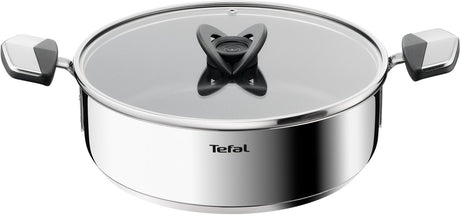 Tefal space emotion+ - hapjespan met deksel - 26 cm - rvs - geschikt voor inductie