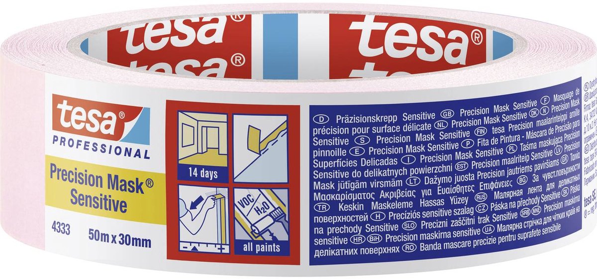 Tesa ® precision - Abdeckband - für empfindliche Oberflächen - 7 Tage haftend - Precision - 30 mm 1 Stück