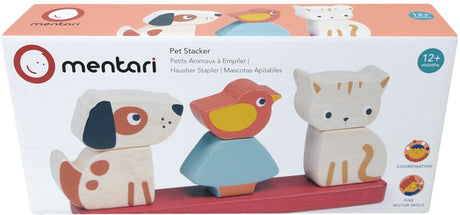Mentari-Stapler – Haustiere – 21 x 4 x 9,5 cm – Holz – 1 Jahr