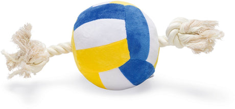 Beeztees Volleyball mit Seil – Hundespielzeug – Plüsch – Multi – 27 x 13 x 13 cm