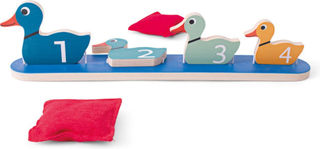 Bs Toys Bs Ducks in a Row – FSC-Holz – Actionspiel – Wurfspiel – Spiele für Kinder – Outdoor-Spielzeug – Spielen im Freien – Strandspielzeug – Outdoor-Spiele – Gartenspielzeug – Holzspielzeug – ab 3 Jahren