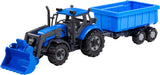 Cavallino -Traktor mit Ladegerät und Unterstützer wipps Blau, Skala 1:32