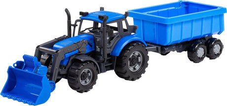 Cavallino -Traktor mit Ladegerät und Unterstützer wipps Blau, Skala 1:32