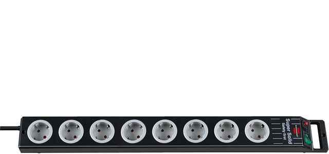 Brennerstuhl Super-Solid-Line-Steckdosenleiste 8-fach schwarz 2,5m h05vv-f 3g1,5