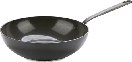 Greenpan craft aluminium wokpan zonder deksel ø28cm – 3.6l - pfas-vrij – zwart – inductie- en vaatwassergeschikt – ovenbestendig tot 220° - gehard aluminium – rvs handgrepen – groter bakoppervlak