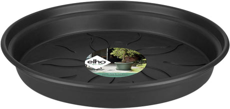 Elho green basics schotel 34 - schotel voor binnen en buiten - kweken en oogsten - ø 33.5 x h 4.8 cm - living black