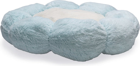 Beeztees kitten ligmand maui - kattenmand - pluche - blauw - 50x50x15 cm