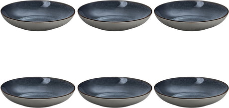 Medard de noblat - Feeling Indigo - tiefer Teller 24,5 cm - 6 Stück - Steingut