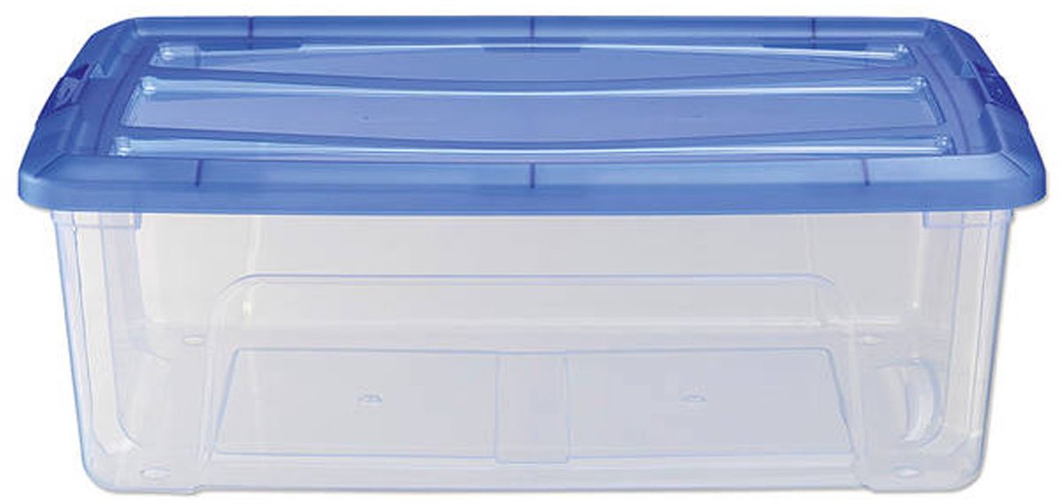 Iris Topcase Aufbewahrungsbox 30l 57,5x39x20,5 cm blau transparent