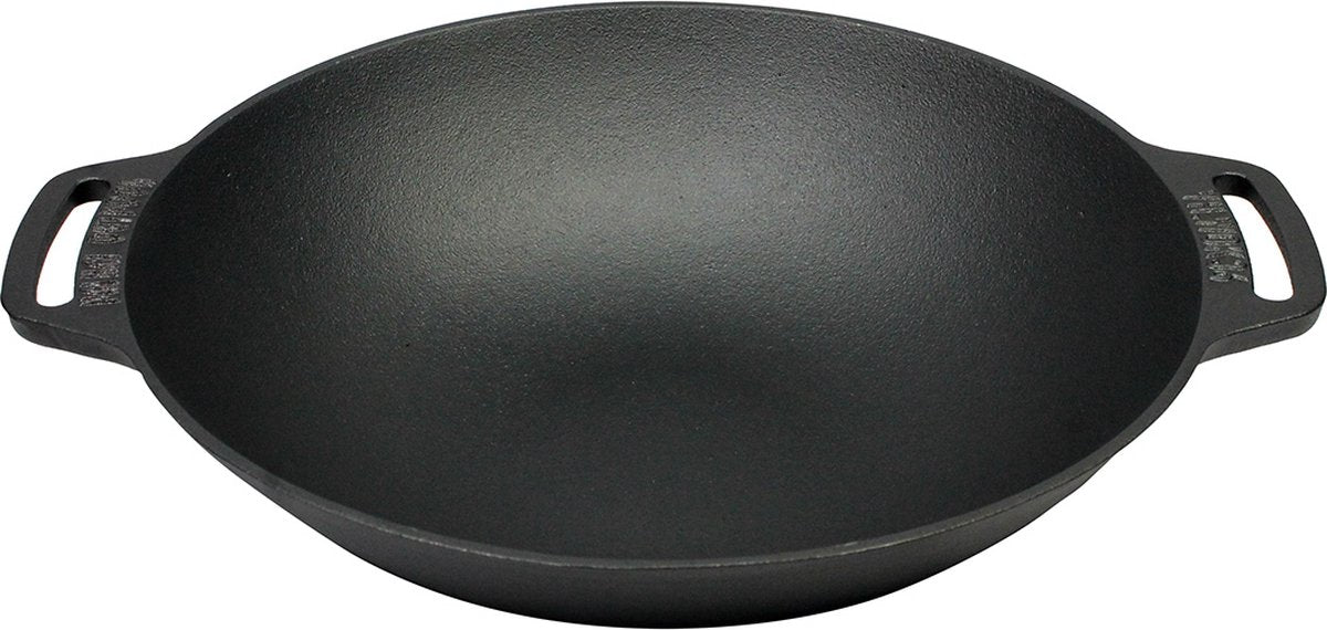 Valhal outdoor wadjan wokpan met twee handvatten - gietijzer - ⌀36 cm - vh.wok36