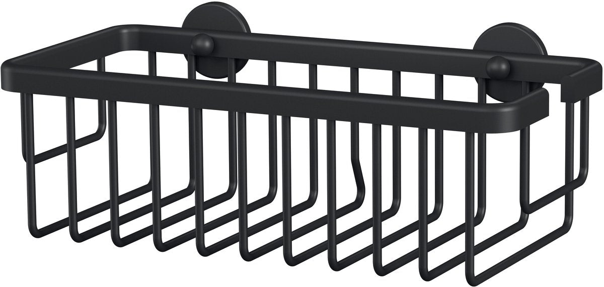 Tesa® tesa Duschablage aluxx schwarz mattschwarz Badezimmer selbstklebend ohne Bohren – 92x250x125mm
